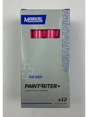 Markal Painter Plus Liquid Paint Marker Set 12 Pink 3mm Tip